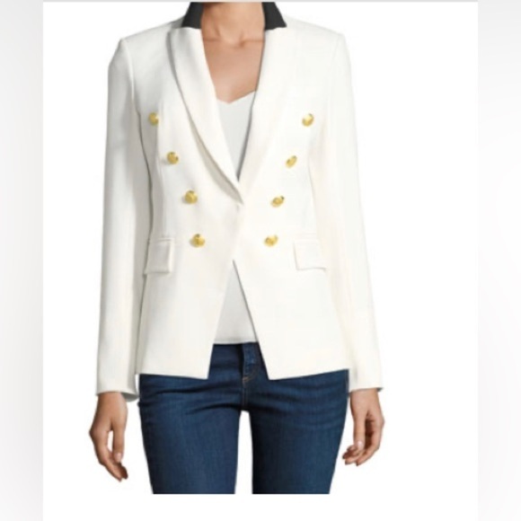 Veronica Beard Jack Peak-Lapel Riding One-Button Blazer - Picture 2 of 10